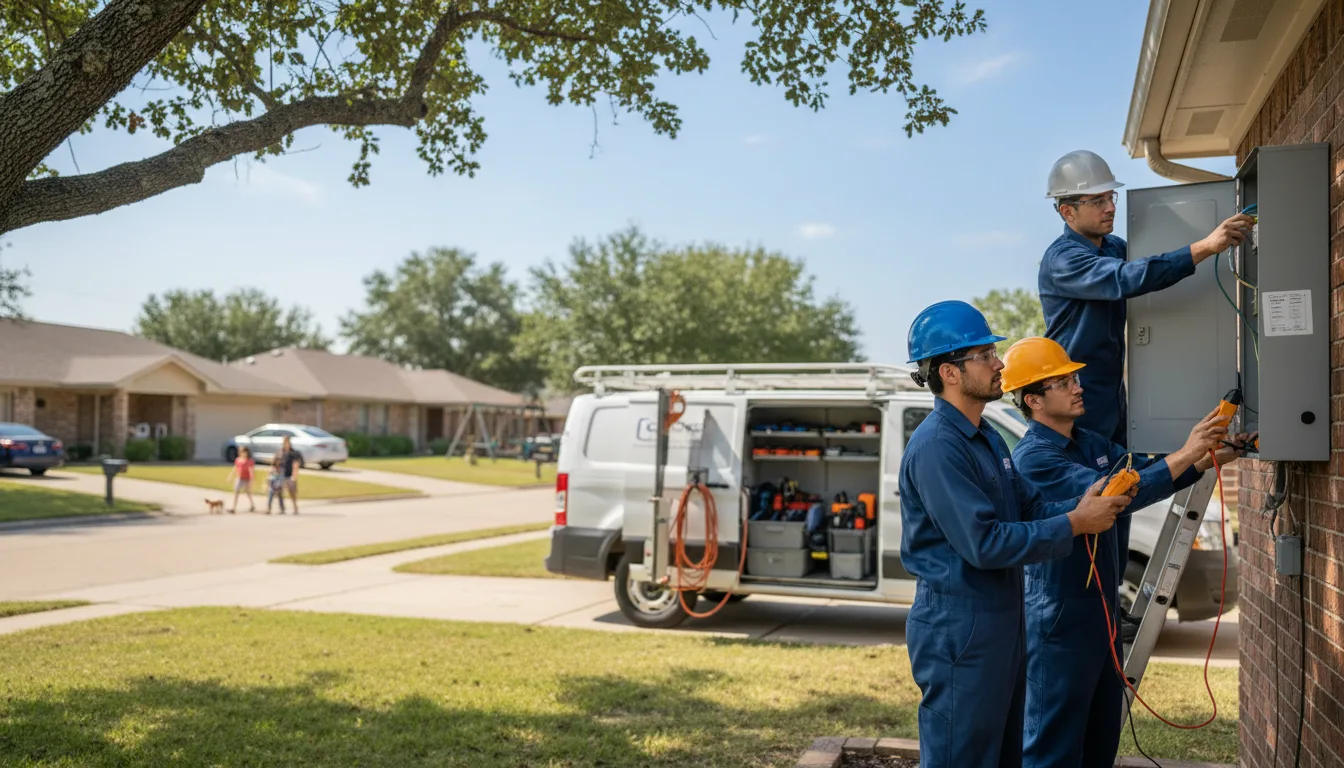 Certified electrician providing emergency electrical services in Hammon, OK